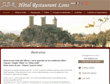 Tablet Screenshot of hotel-lons-foix.com